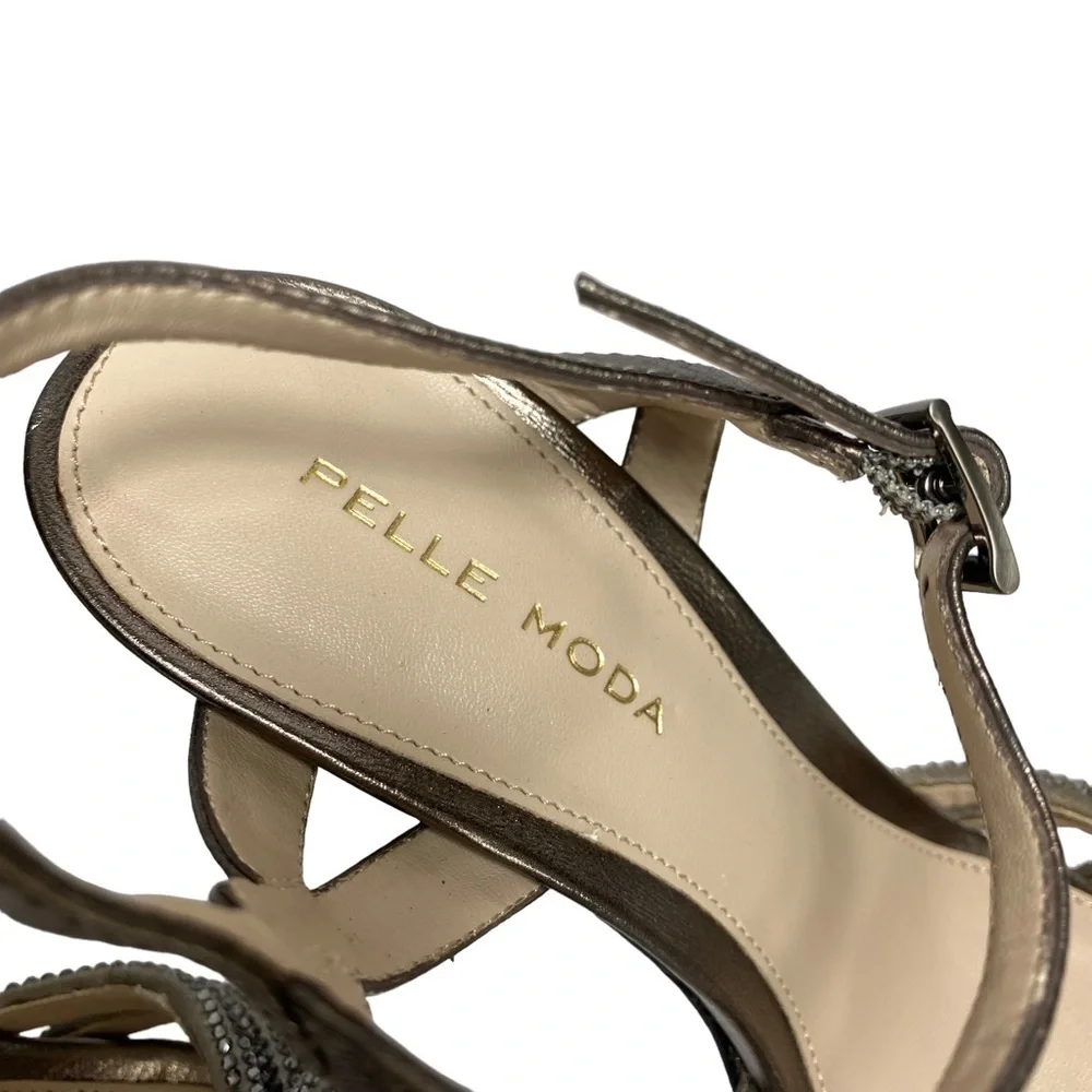 Pelle Moda Rhinestone Gray heels size 6M